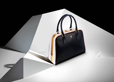 Fashion Photography of Prada leather handbag