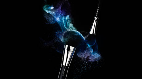 Creative still life product Photography of Mac makeup brushes