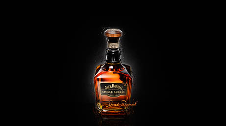 Creative still life product Photography of Jack Daniel's whiskey bottle