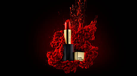 Creative still life product Photography of Estee Lauder lipstick