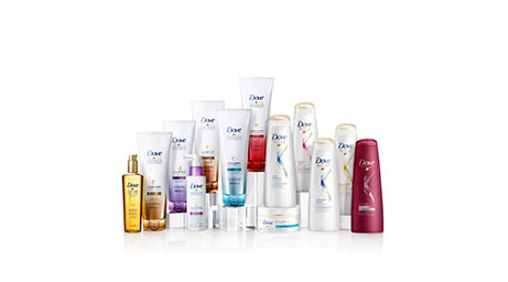 White background Explorer of Dove cosmetics