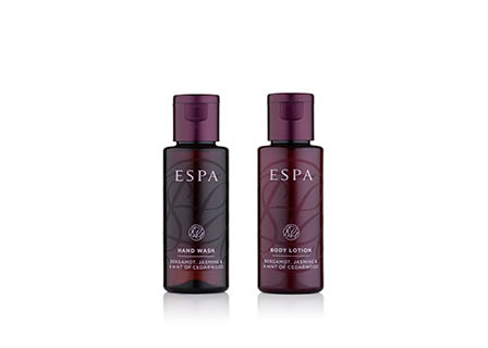 White background Explorer of ESPA body care products