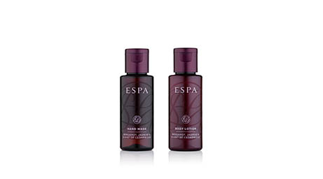 White background Explorer of ESPA body care products