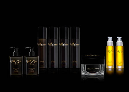 Black background Explorer of Gielly Green hair care products