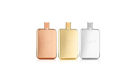 White background Explorer of Ted Baker fragrance bottles