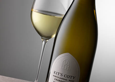 Bottle Explorer of Kit's Coty white wine bottle and glass
