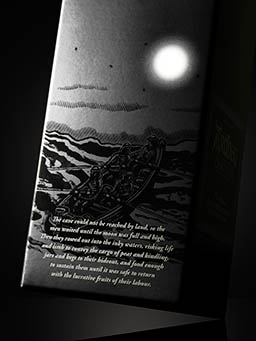 Black background Explorer of Ardbeg whisky box