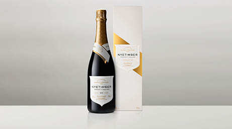 Packaging Explorer of Nyetimber sparkling wine bottle and box set