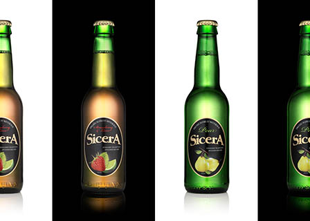 Lager Explorer of Sicera cider bottles