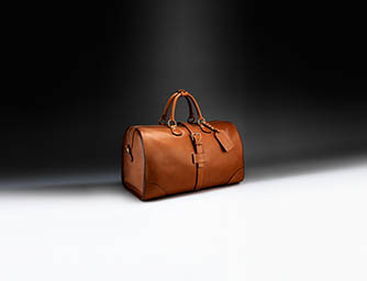 Mens fashion Explorer of Alfred Dunhill leather travel bag