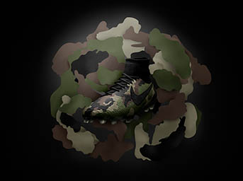 Coloured background Explorer of Nike football boots
