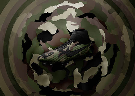 Coloured background Explorer of Nike football boots