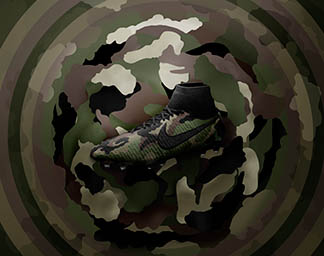 Coloured background Explorer of Nike football boots