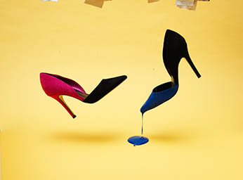 Coloured background Explorer of Kurt Geiger stilletos