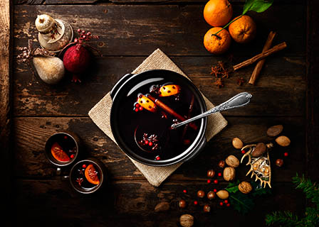 Food Photography of Jamie Oliver mulled wine