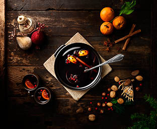 Food Photography of Jamie Oliver mulled wine