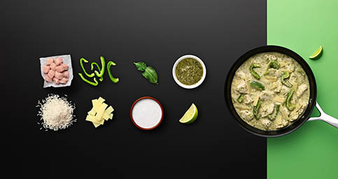 Food Photography of Scratch Meals thai green curry recipe