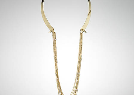 Fine jewellery Explorer of Eden Diodati gold necklace with chain