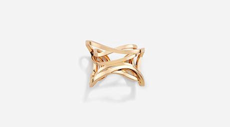 White background Explorer of Maison Dauphin gold ring