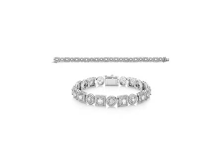 Fine jewellery Explorer of Robert Glen diamonds platinum bracelet