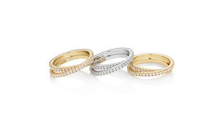 Fine jewellery Explorer of Robert Glen gold and platinum diamond bands