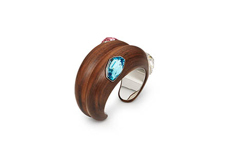 Rings Explorer of Swarovsky & Kutur wood cuff with crystals
