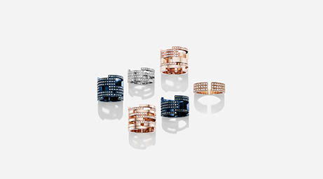 Rings Explorer of Maison Dauphin gold rings with diamonds