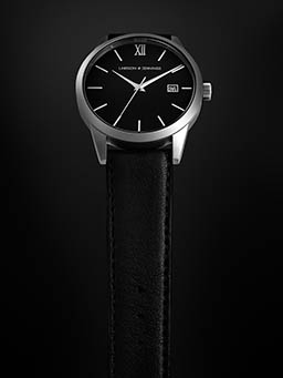 Black background Explorer of Larsson & Jennings watch