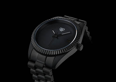 Black background Explorer of Men's watch with black abracelet