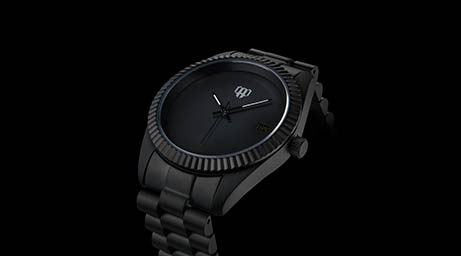 Mens watch Explorer of Men's watch with black abracelet