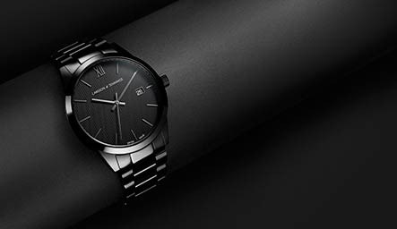 Black background Explorer of Larsson & Jennings watch