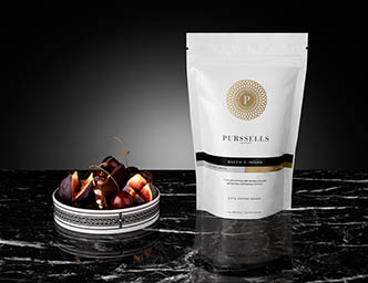 Packaging Explorer of Purssells coffe beans