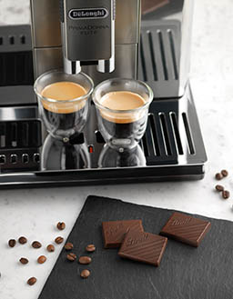 Serve Explorer of Lindt chocolate bars and espresso coffee
