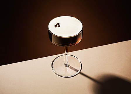 Drinks Photography of Espresso martini cocktail serve