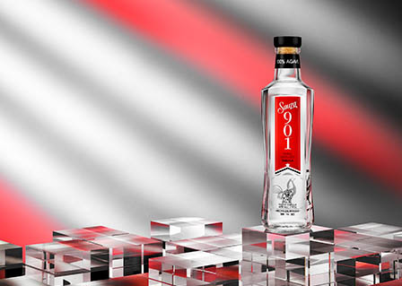Drinks Photography of Sauza tequila bottle