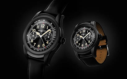 Black background Explorer of Mont Blanc watches