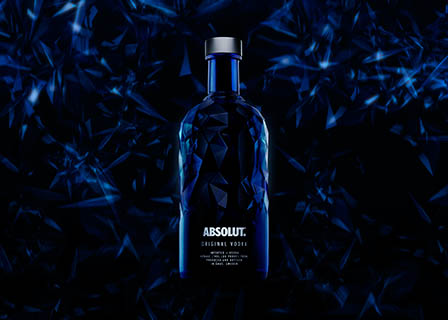 Drinks Photography of Absolut Vodka bottle