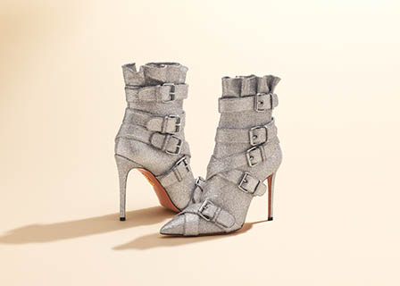 Fashion Photography of Silver high heel boots