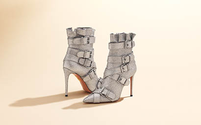 Fashion Photography of Silver high heel boots