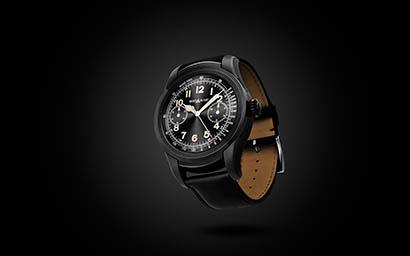 Black background Explorer of Mont Blanc watch