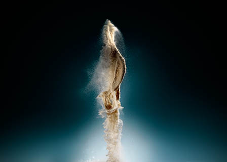 Liquid / Smoke Photography of Sand explosion