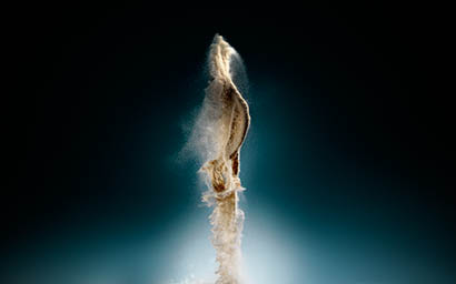 Liquid / Smoke Photography of Sand explosion