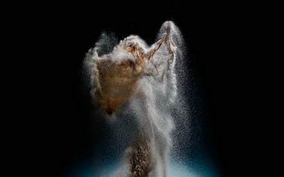 Liquid / Smoke Photography of Sand explosion