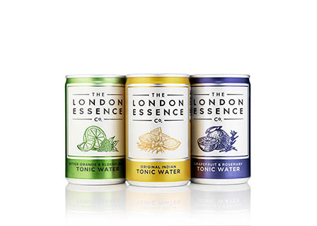 Drinks Photography of London Essence Tonic Water cans