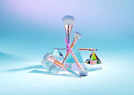 Cosmetics Photography of Real Techniques makeup brushes