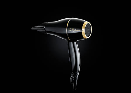Still life product Photography of Gielly Green hair dryer