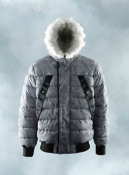 Coloured background Explorer of Hunter winter jacket