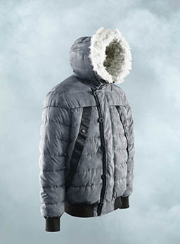 Coloured background Explorer of Hunter winter jacket