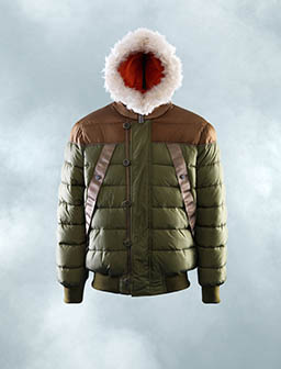 Coloured background Explorer of Hunter winter jacket