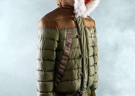 Coloured background Explorer of Hunter winter jacket